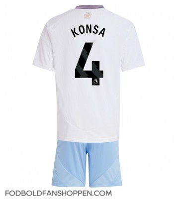 Aston Villa Ezri Konsa #4 Udebanetrøje Børn 2024-25 Kortærmet (+ Korte bukser)